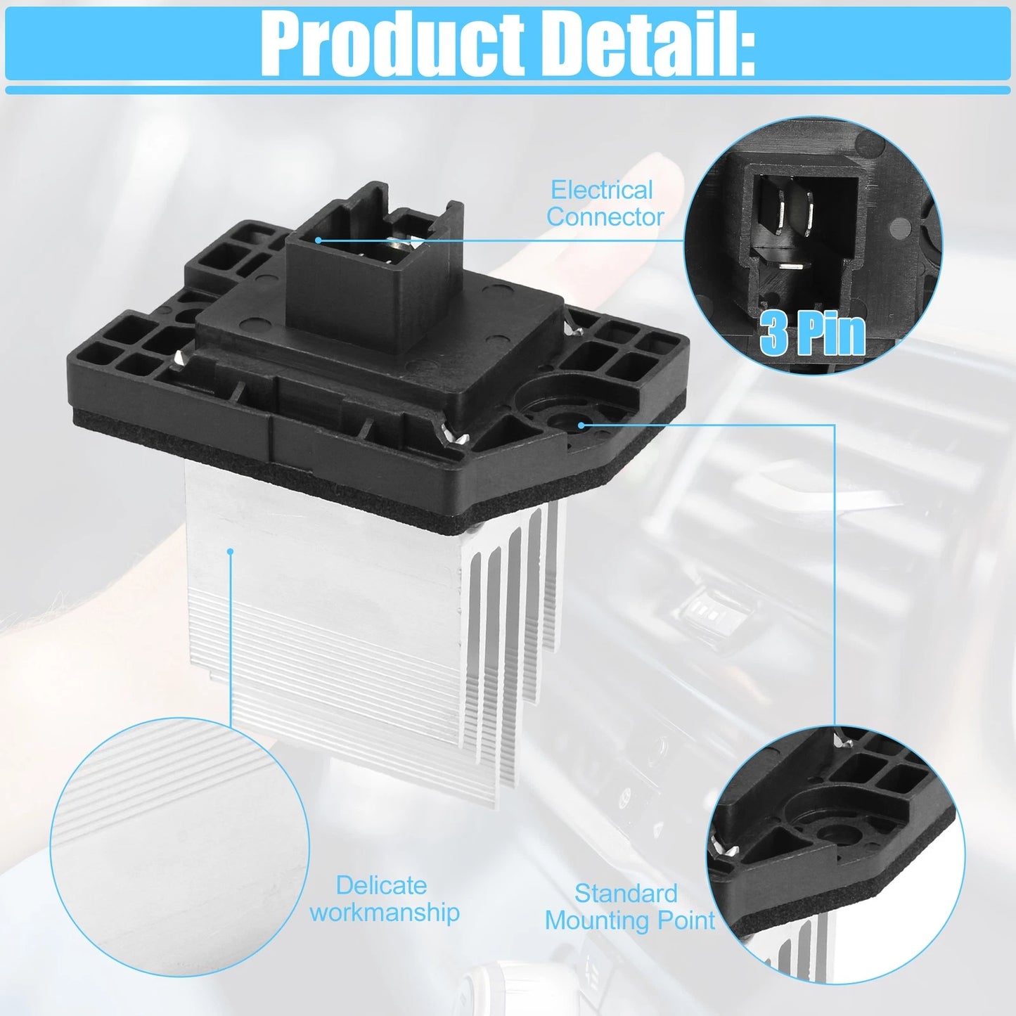 HVAC Heater Blower Motor Resistor for Hyundai Elantra (2007–2012) No. 972351E000