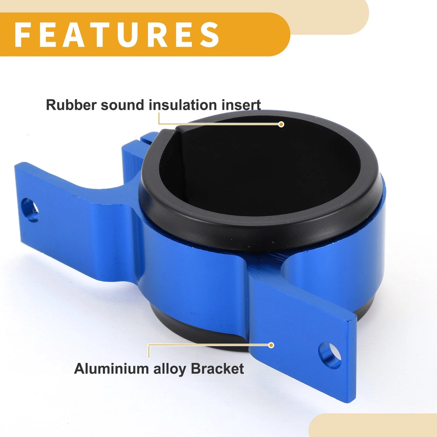 Fuel Filter Mounting Bracket for Universal Applications (58mm) - Aluminum Blue