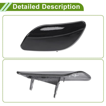 Washer Nozzle Cover Cap for Porsche Cayenne 2008-2010 (2 x Black)