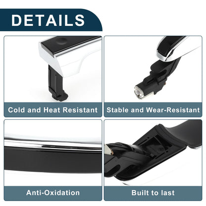 Exterior Door Handle for Range Rover Evoque (2012–2019) No.LR055921 Black Silver Tone