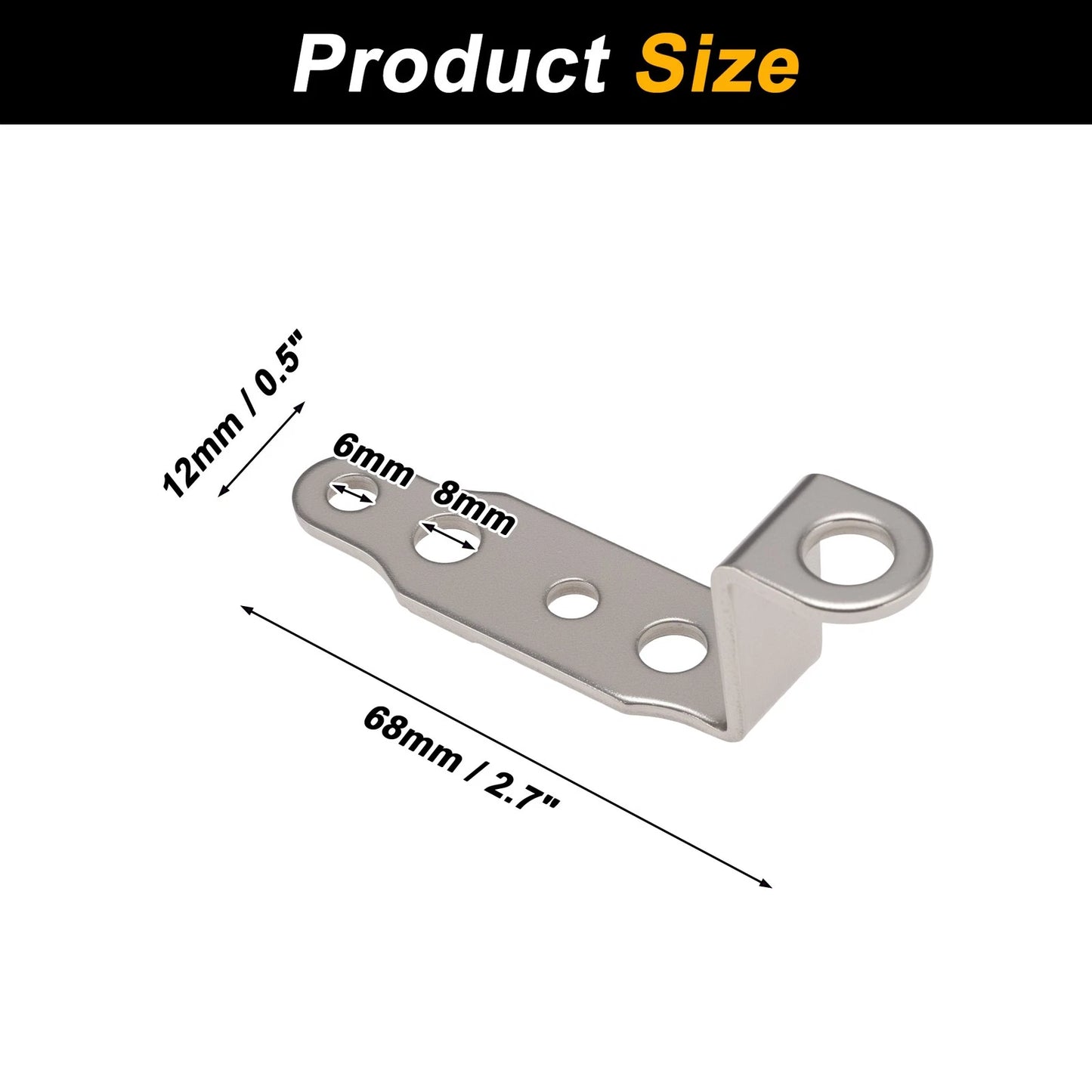 Light Bar Mounting Bracket for Motorcycle (Silver Tone)