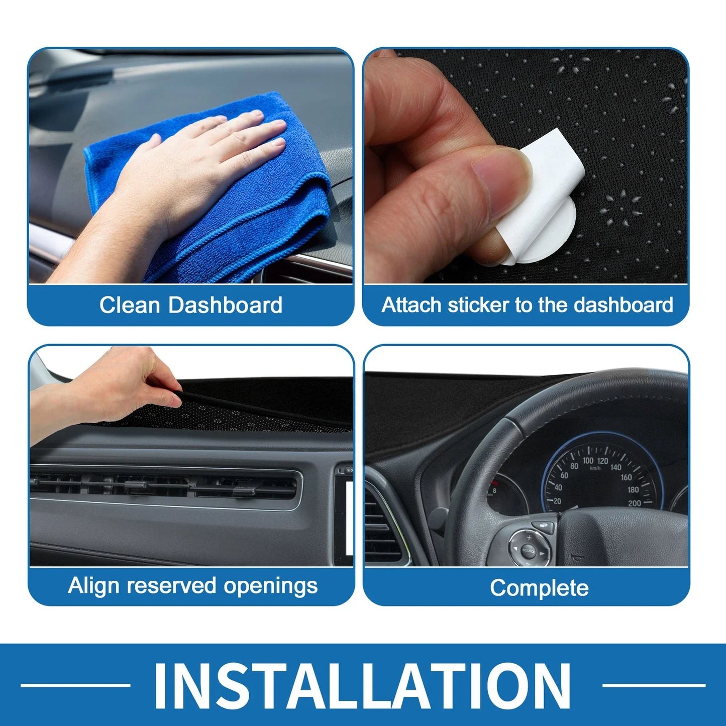 Dash Cover Mat for BMW X5 (2023 - 2024) Sun Protector Pad Black