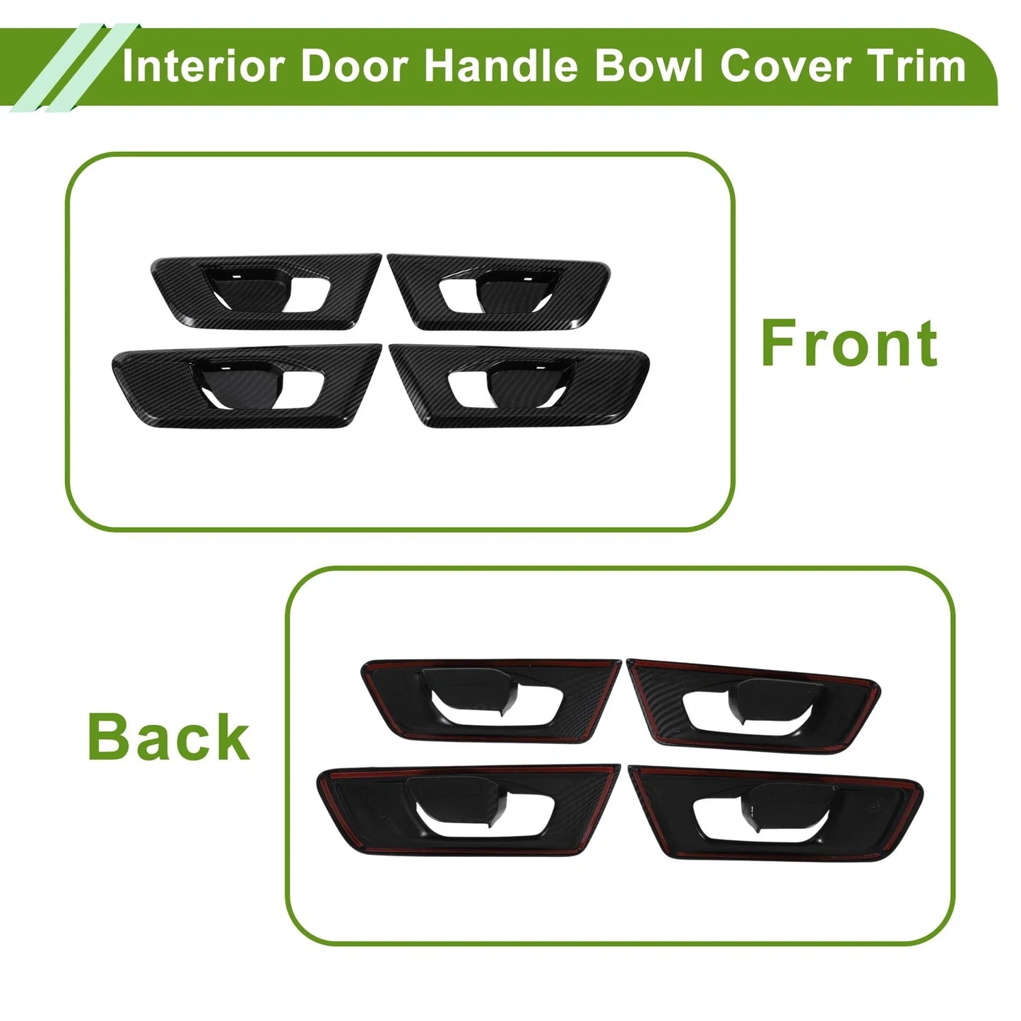 Interior Door Handle Bowl Cover Trim for Honda CR-V (2017-2022) - 4 Pcs