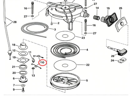 Set of 2 Spring Plates for BRP Johnson Evinrude 20-30HP (Year Range)