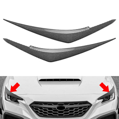 Carbon Fiber Headlight Eyebrow Eyelid Trim for Subaru WRX STI (2022-2025)