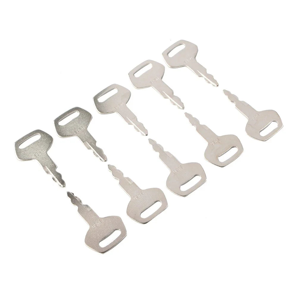 10 x Ignition Keys for JCB Excavator Heavy Equipment (KHR20070)