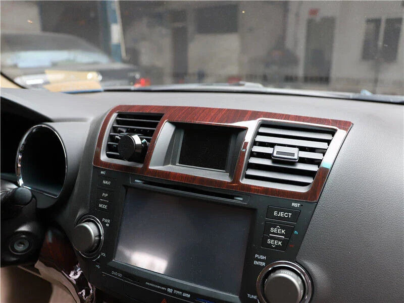 Middle Air Outlet Vent Cover Trim Peach Wood Grain for Toyota Highlander (2008–2013)