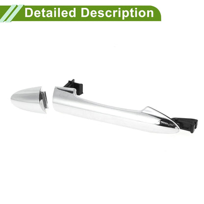 Exterior Door Handle for Hyundai Kia Picanto 2011-2016 Silver Tone Rear Right