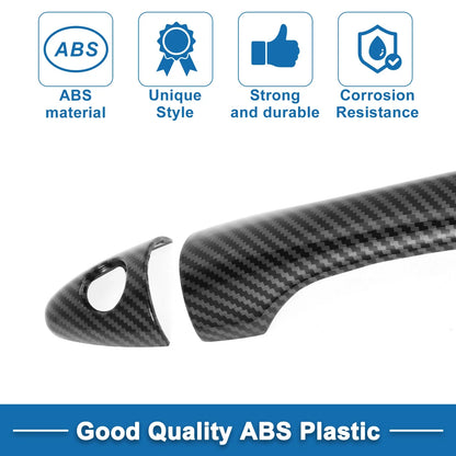 Door Handle Cover Trim for Hyundai IX35 Carbon Fiber Black (2010-2015)