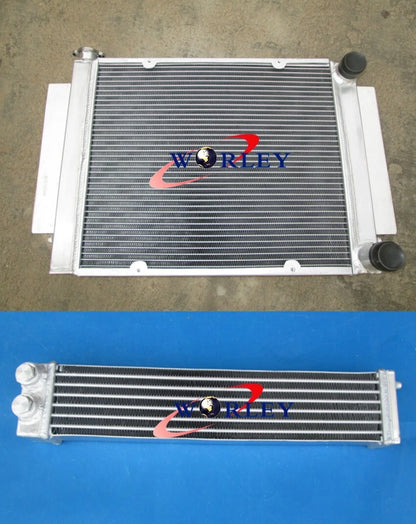 Aluminum Radiator and Oil Cooler for Mazda RX2 RX3 RX4 RX5 RX7 (1970–1985)