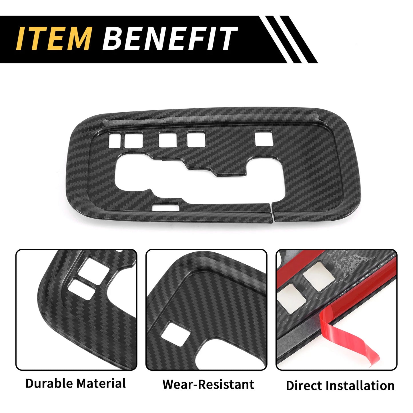 Center Console Gear Shift Frame Panel Cover for Jeep Wrangler JK (2007–2018)