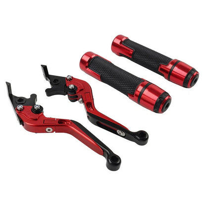 Red Extendable Brake Clutch Lever Grip Set for Suzuki GSXR600 GSXR1000