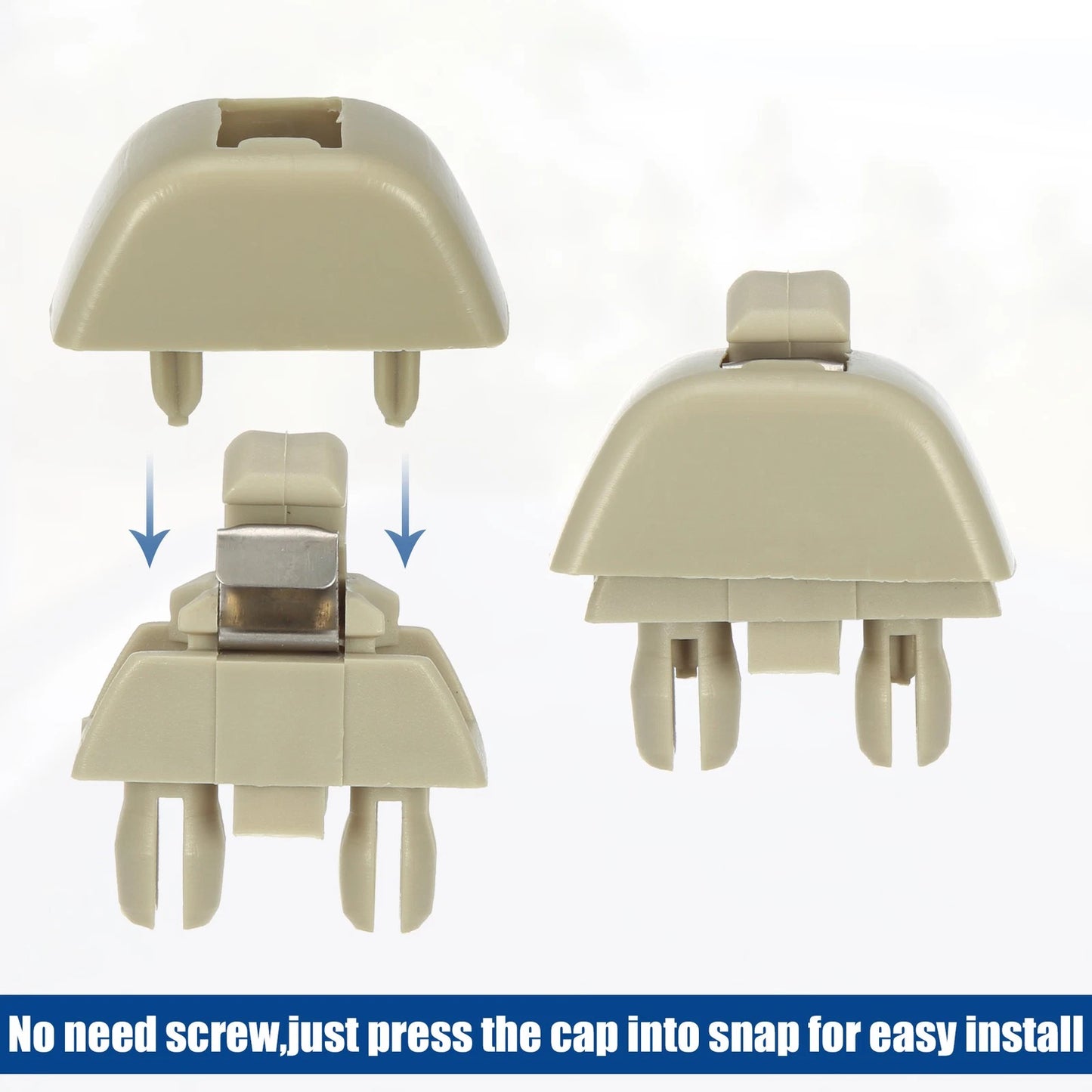 Set of 4 Sun Visor Hook Clips for Volkswagen Audi  Beige