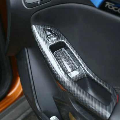 Carbon Fiber Window Switch Panel Cover for Ford Focus (2012–2018)