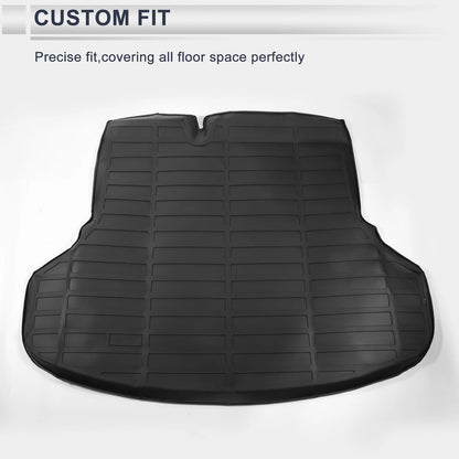 Cargo Liner Rear Trunk Mat for Nissan Sentra (2014–2019) TPE Long Grid Pattern