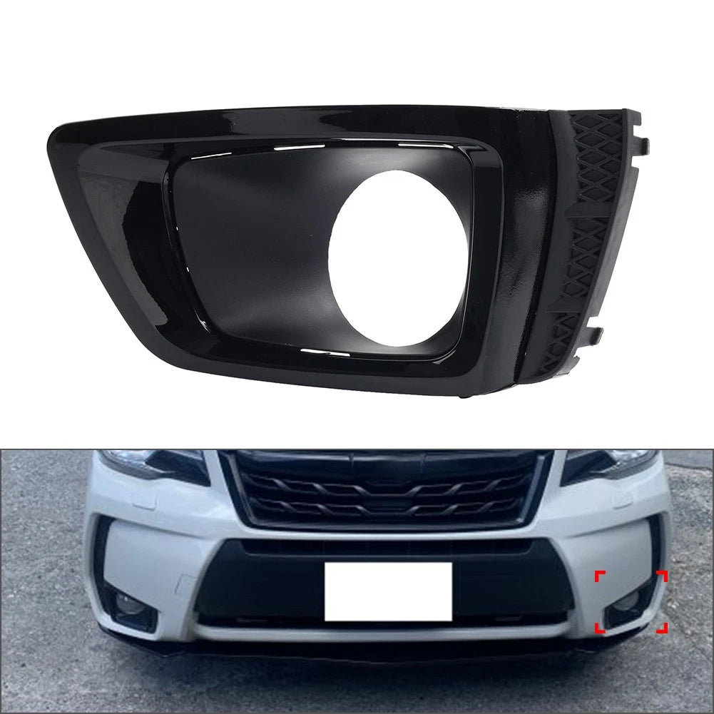 Front Bumper Fog Light Bezel Black for Subaru Forester (2014–2018) Left