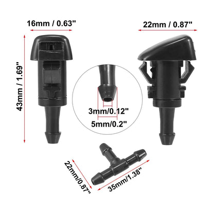 4 x Front Windshield Washer Nozzles for GMC Envoy (2002-2009)