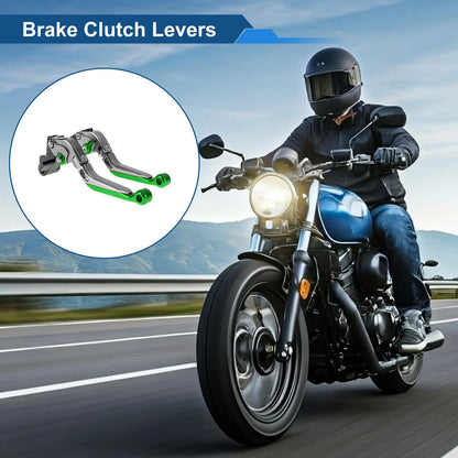 Adjustable Brake Clutch Levers for Kawasaki ER-5 (2005–2006) Titanium Green