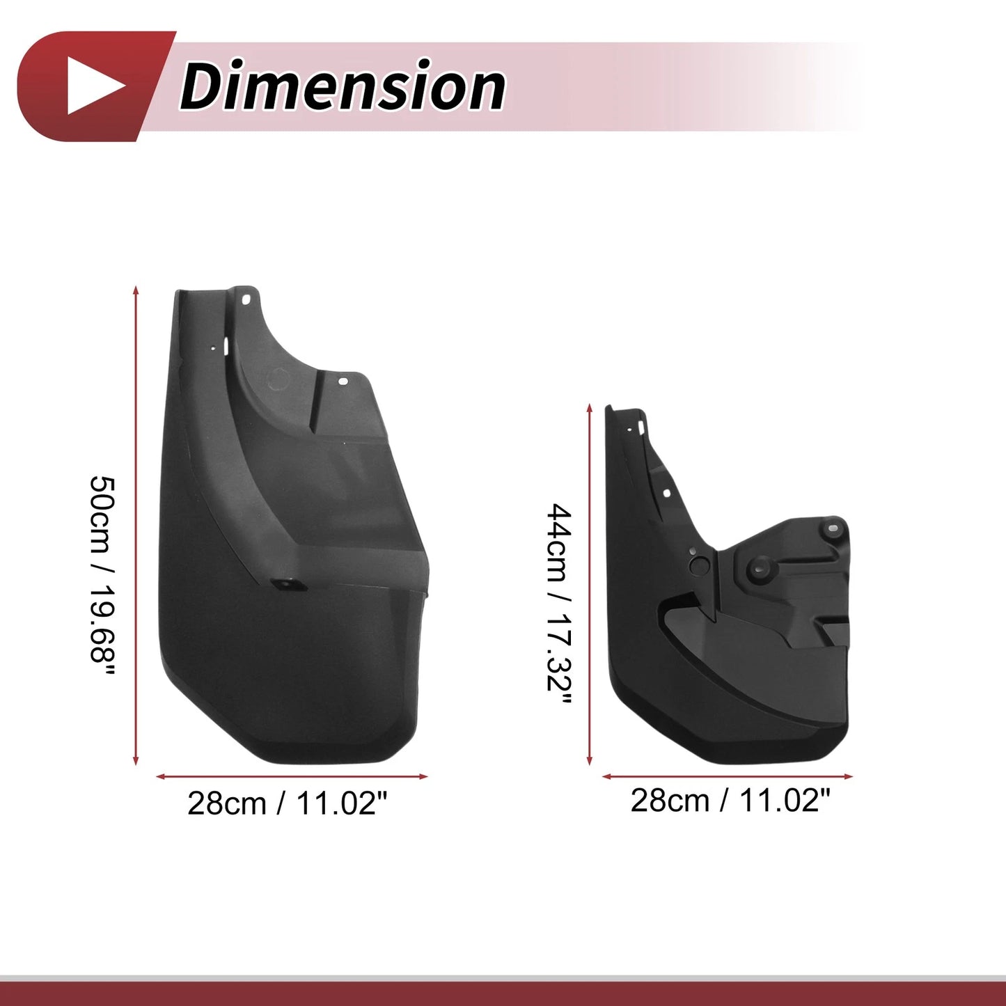 Set of 4 Mud Flaps Splash Guards for Lexus GX550 (2024)