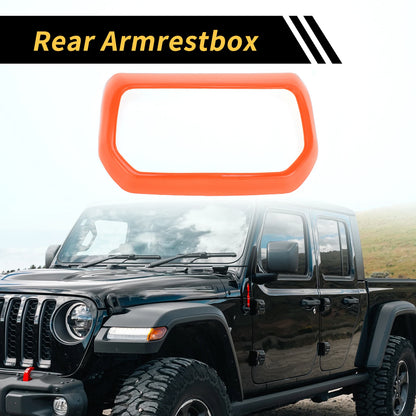 Rear Air Vent Armrest AC Outlet Panel Cover for Jeep Wrangler JL JLU (2018–2023) - Orange