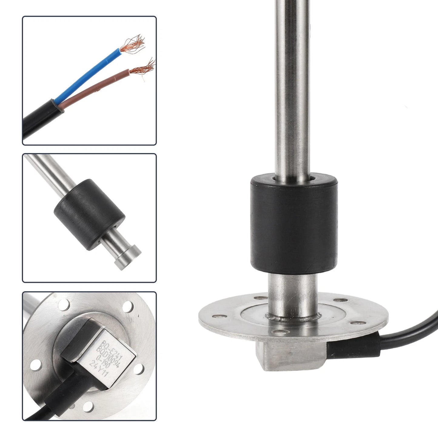 Fuel Sending Unit and Gauge Kit 0-190 Ohm for Boat Car Truck (0-190)