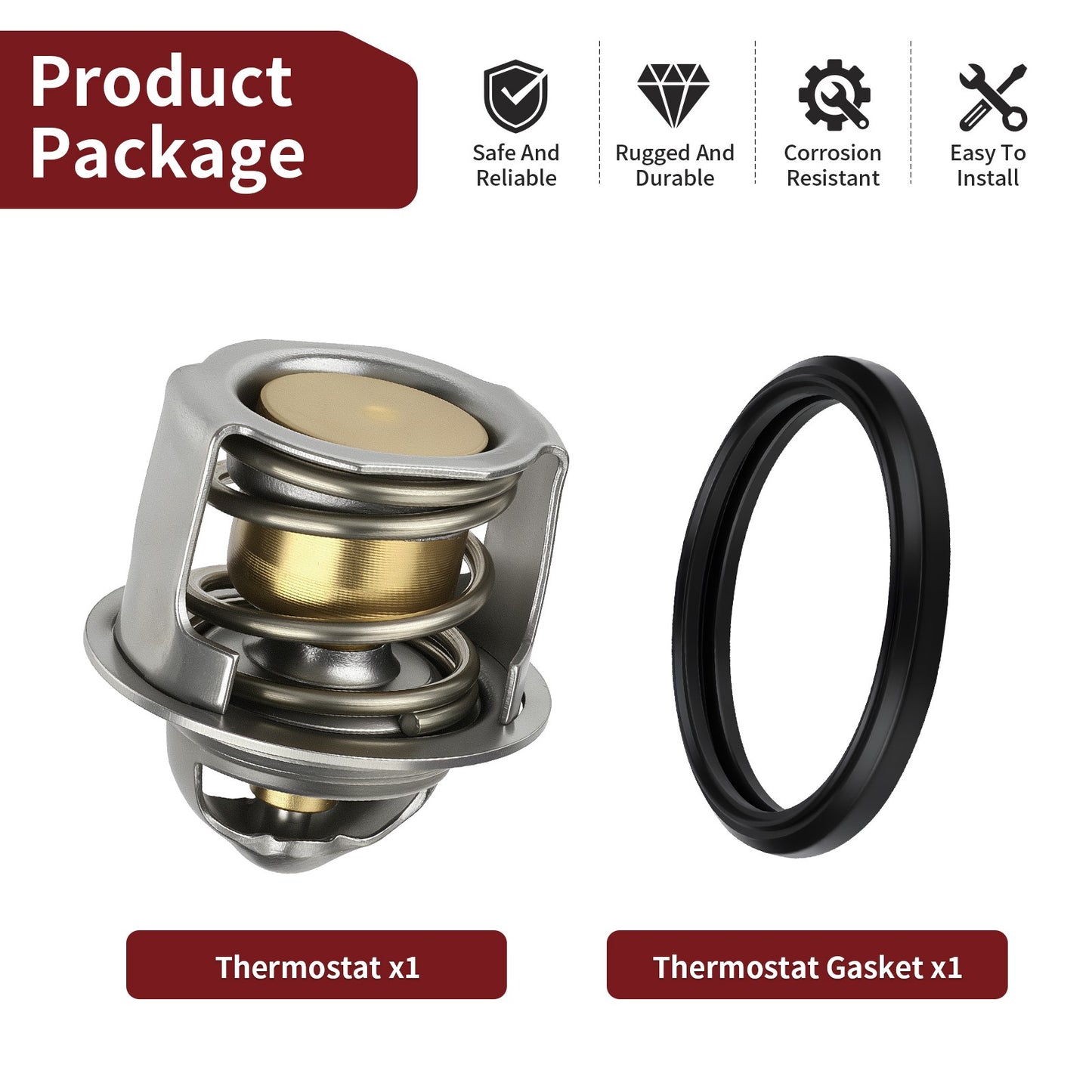 Thermostat and Gasket for Kawasaki Z250SL BR250F (2014–2018)