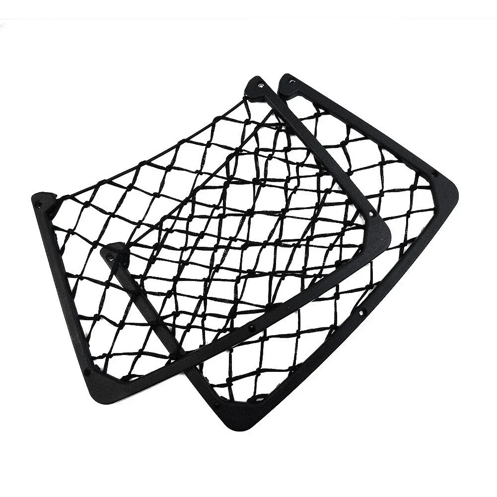 2x Large Storage Net Plastic Phone Magazine Holders Elastic-Mesh Bag for Car