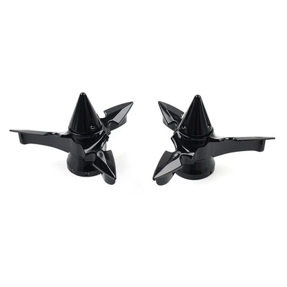 Spun Blade Spinning Front Axle Cap Nut Covers for Harley Softail Dyna