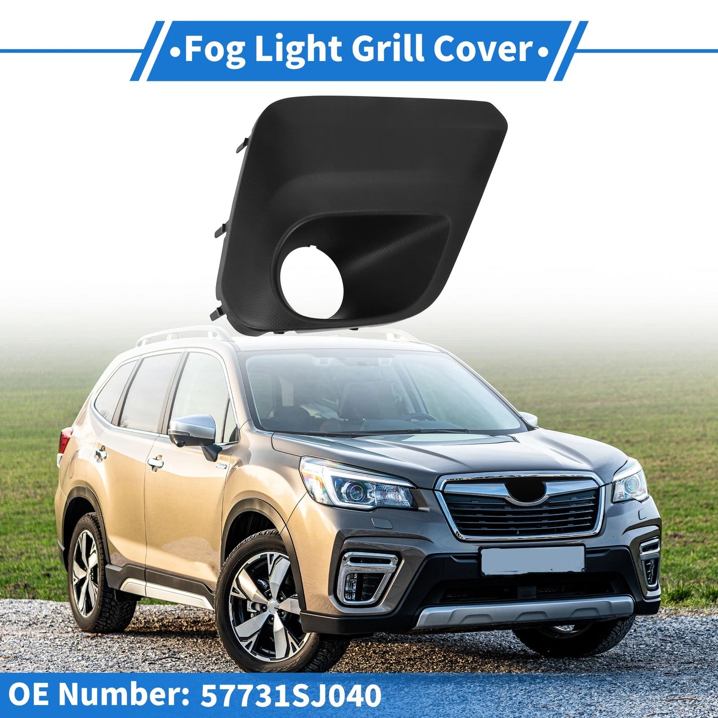 Front Right Fog Light Grill for Subaru Forester (2019–2021) No. 57731SJ040, ABS