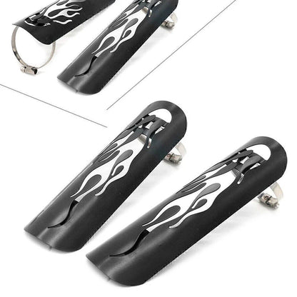 9" Flame Exhaust Pipe Heat Shield Cover for Harley Kawasaki