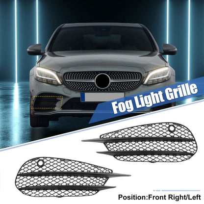 Pair Fog Light Grille Cover Trim 2058852523 for Mercedes-Benz