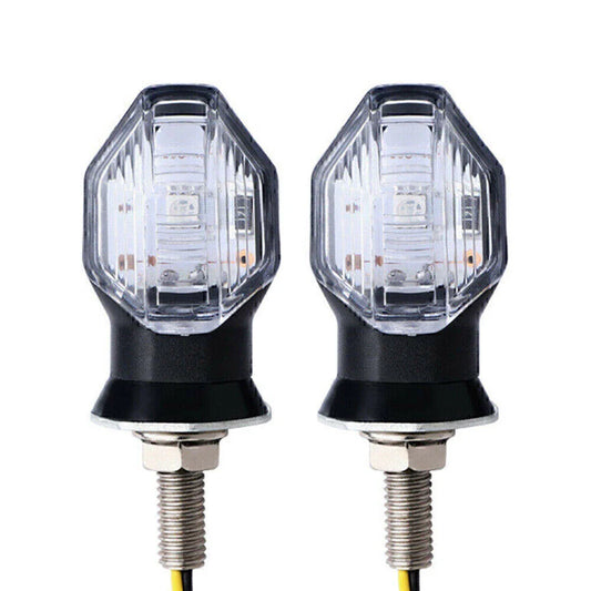 LED Turn Signal Lights for Motorcycle Universal Amber Indicator Lamp