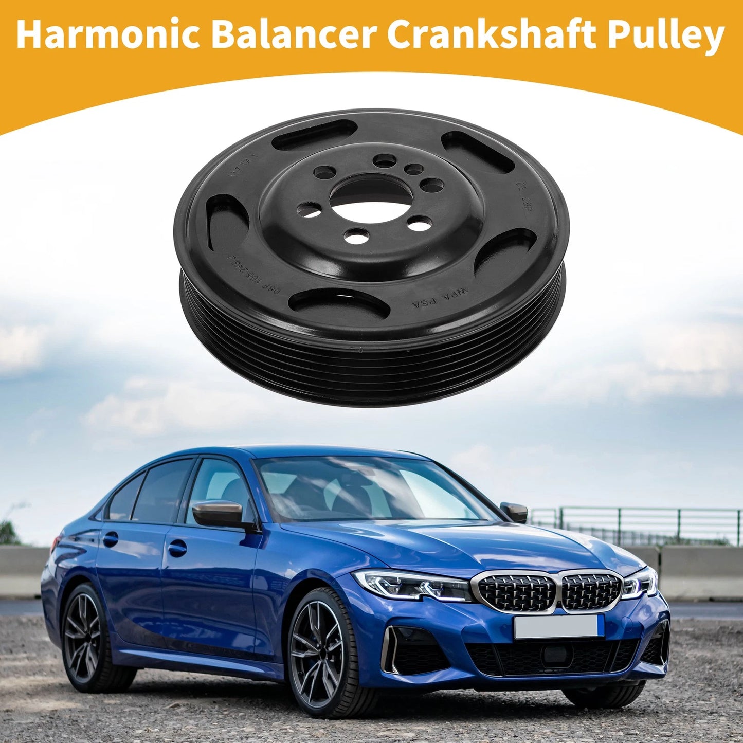 Engine Harmonic Balancer Crankshaft Pulley for Audi A3 (2006–2008) No. 06F105243J