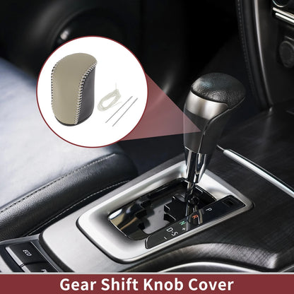 1Pc Gear Shift Knob Cover for Dodge Journey (2011–2020) Black Beige