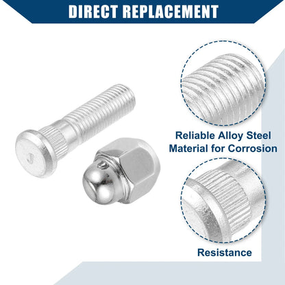 M12-1.50 Wheel Stud Bolts 2 x for Hyundai Sonata, Kia Rio (2006-2023)