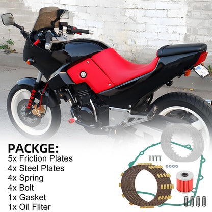 Clutch Kit with Gasket & Oil Filter for Kawasaki Ninja 250R (1988–2007)