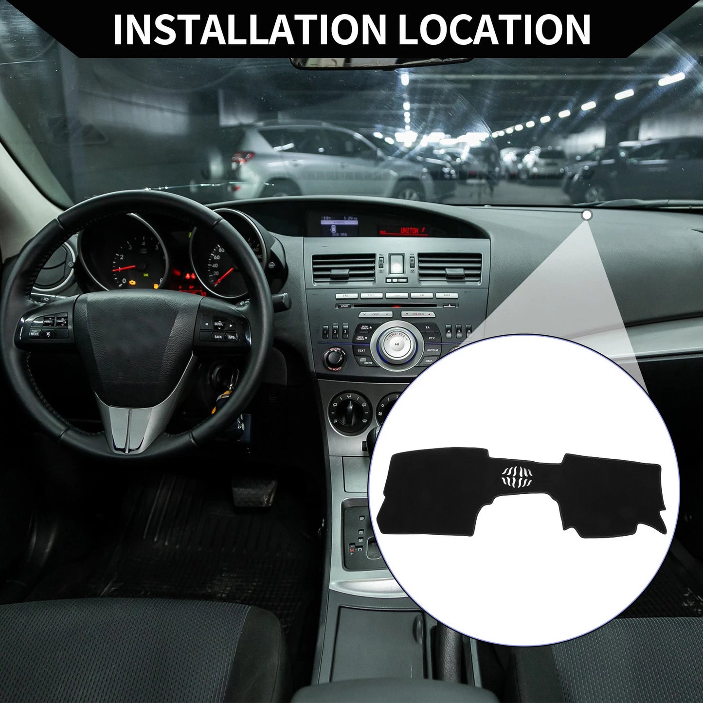 Dashboard Cover Mat for Mazda CX-30 (2020–2024) - Black