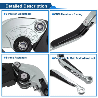 Short Long Brake Clutch Levers for Honda NC700/NC750 S/X (2012–2020) 1 Pair Titanium Black