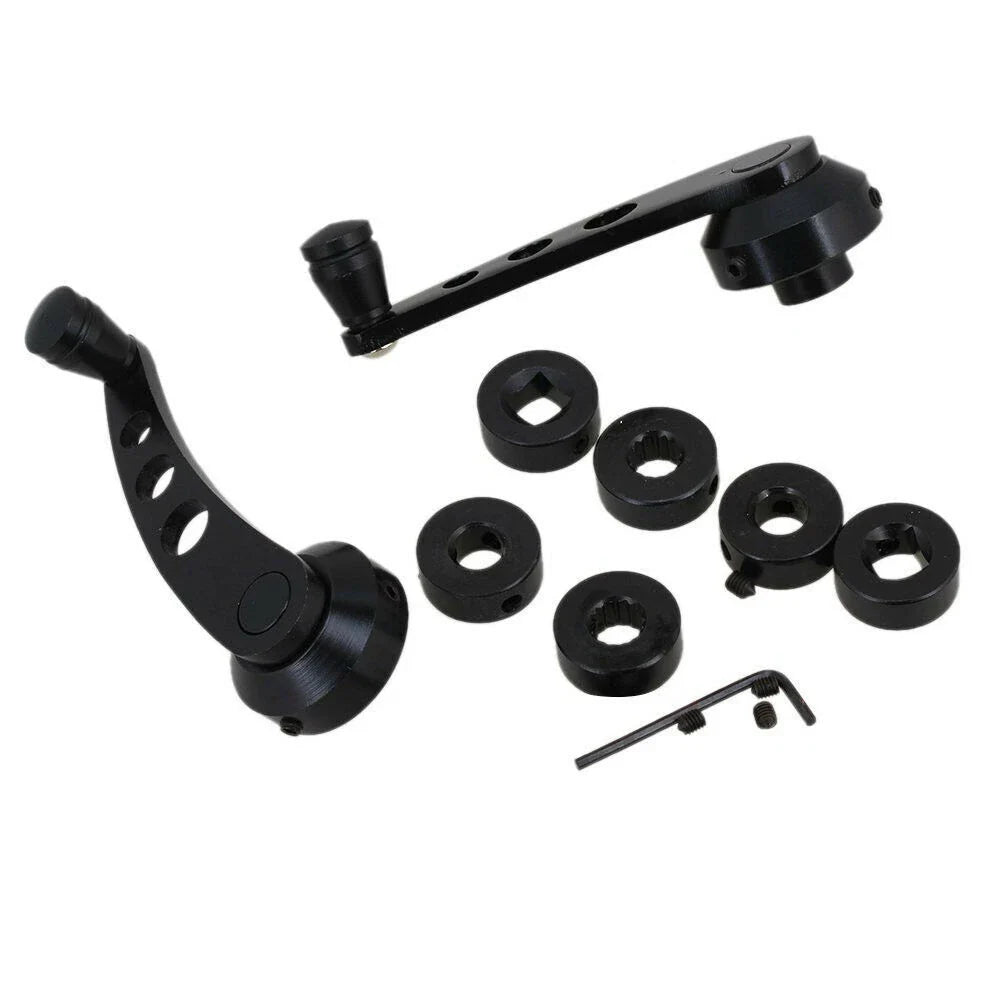 Manual Window Winder Crank Handles for Car SUV -  Black