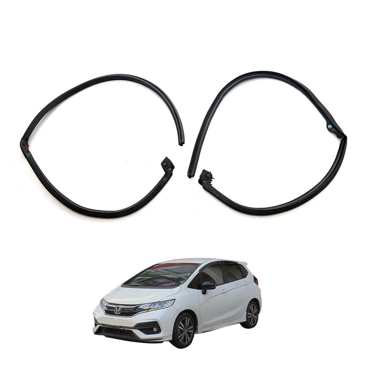 Set of 2 Rear Door Weatherstrip Seals for Honda Fit Jazz (2015–2020)
