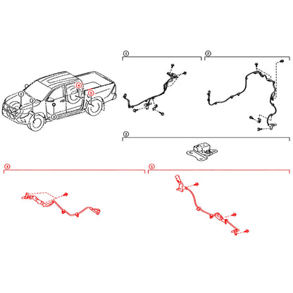 Rear ABS Wheel Speed Sensor for Toyota Hilux Revo 2015-2022