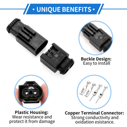 2 Pin Air Pump Connector Plug Male Female for Mercedes-Benz