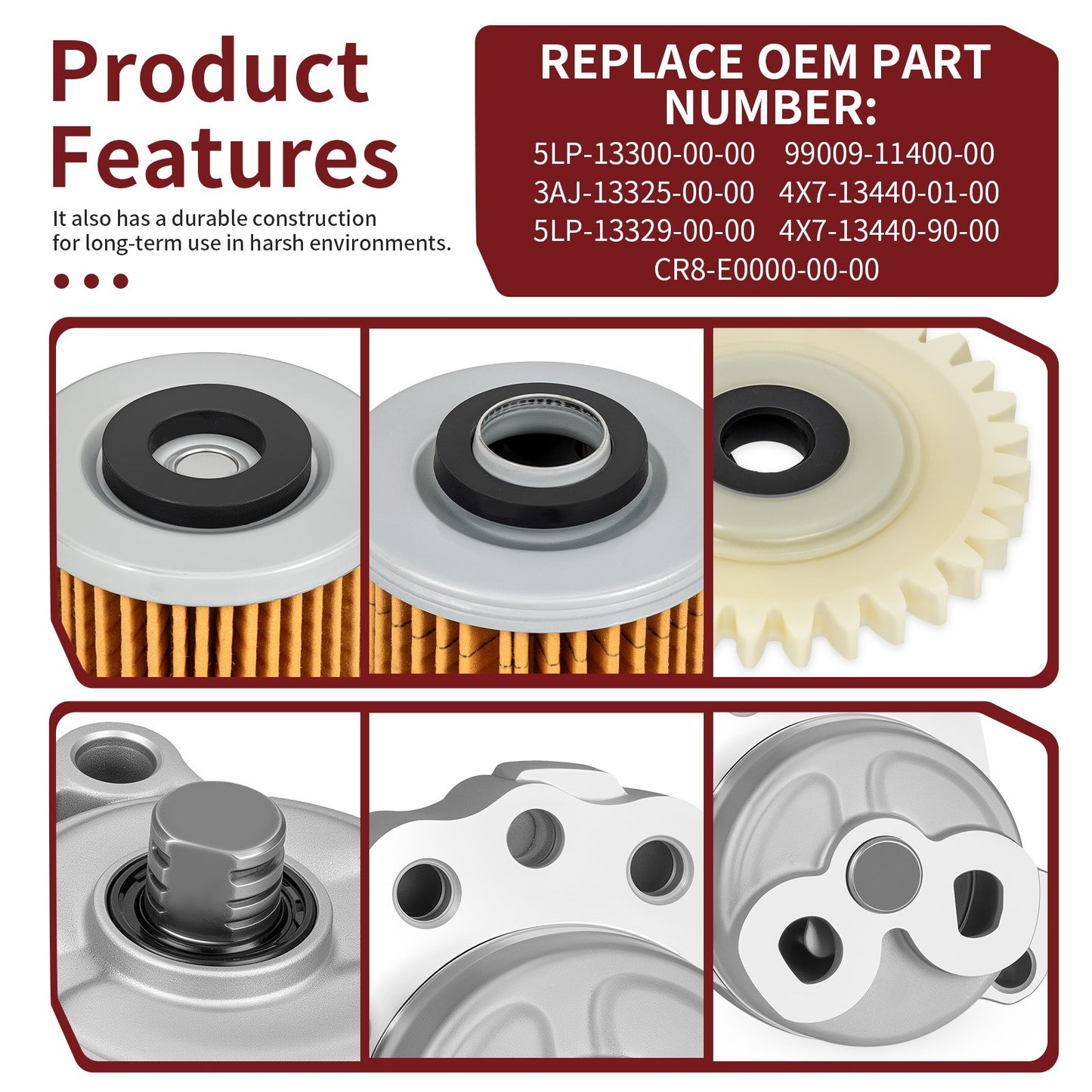 Oil Pump & Drive Gear Gasket Kit for Yamaha Raptor 700/700R (2006–2024)
