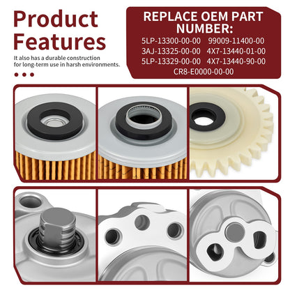 Oil Pump & Drive Gear Gasket Kit for Yamaha Raptor 700/700R (2006–2024)