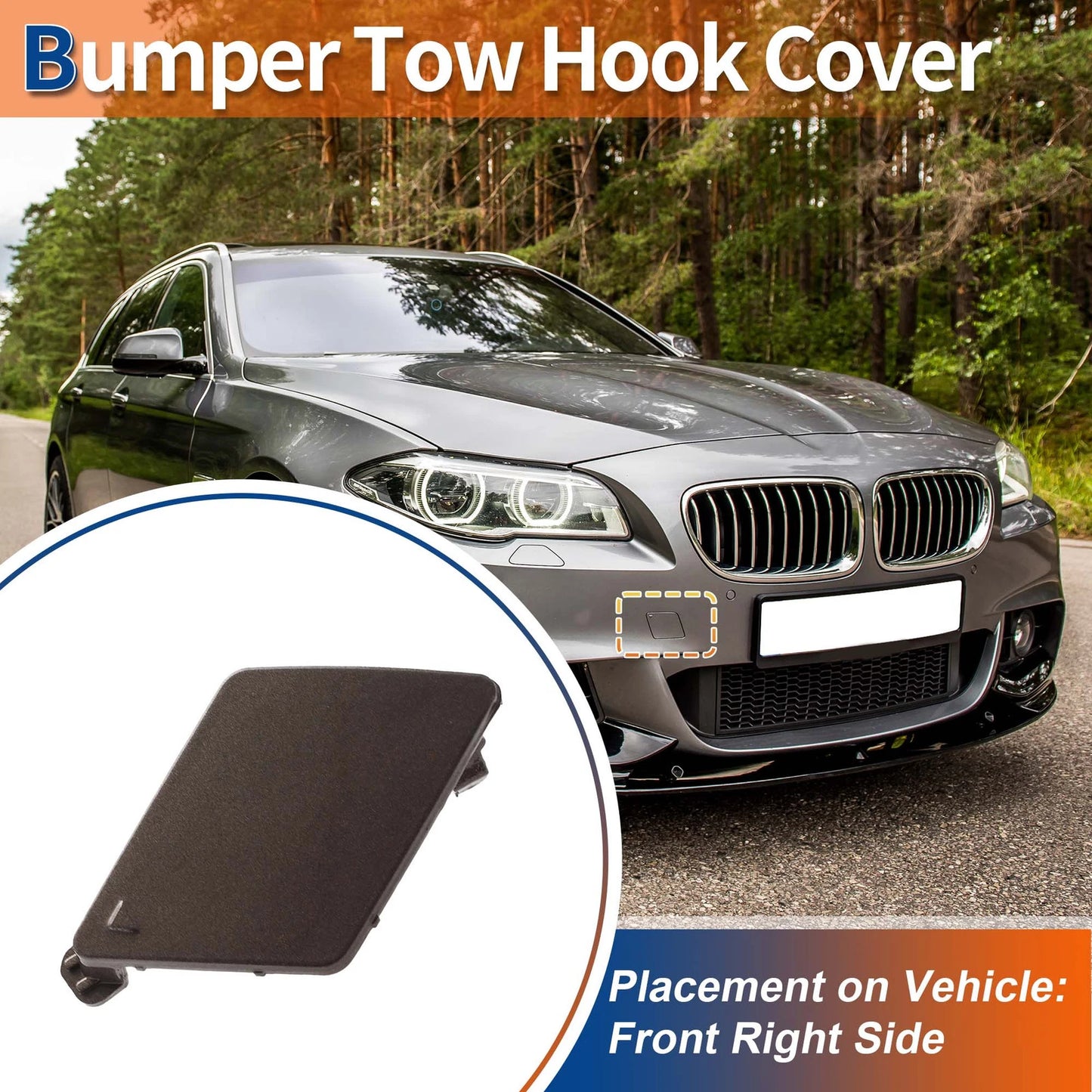 Tow Hook Cover for BMW (2011–2017) No. 51117246868 - Sparkling Brown