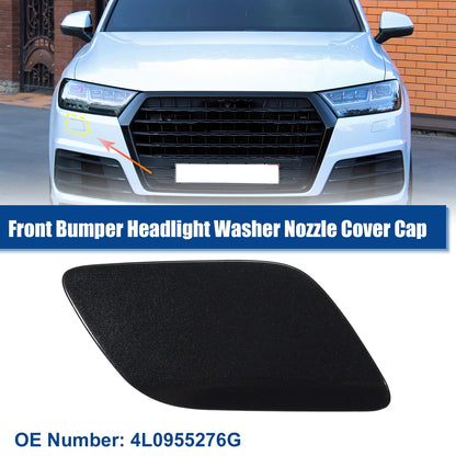 Front Right Headlight Washer Nozzle Cover Cap for Audi Q7 (2007–2015) Gloss Black