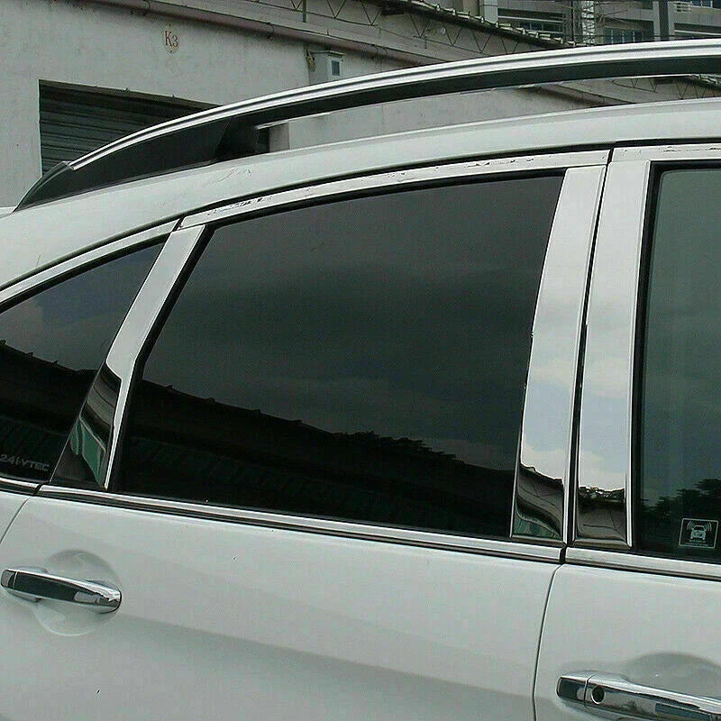6x Chrome Pillar Post Stainless Steel Trim Door Cover for Honda CR-V (2012-16)