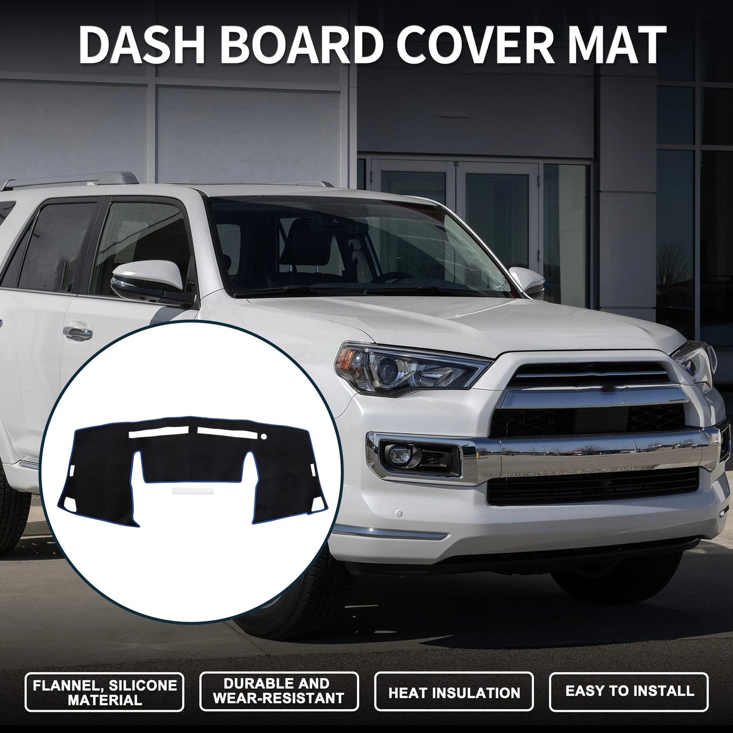 Dashboard Dash Cover Mat for Daihatsu Wake LA700S/LA710S (2014–2023) Black Blue Set of 1