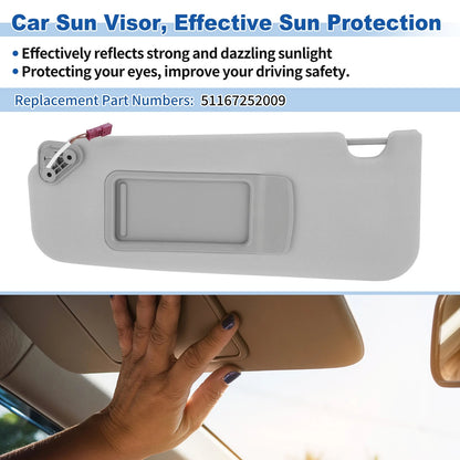 Left Side Sun Visor for BMW 3 Series E90/E91 (2005–2008) No. 51167252009