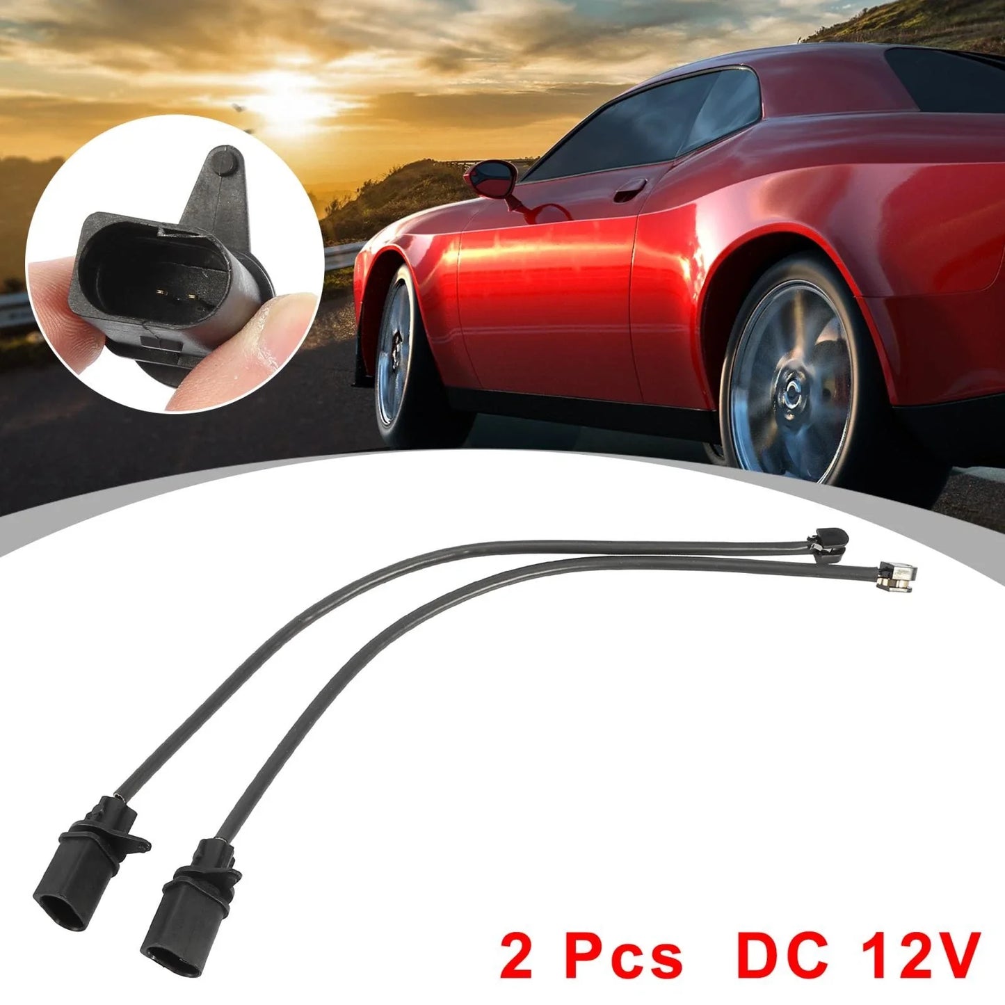 2 x Front Brake Pad Wear Sensors for Porsche Macan (2015-2018)